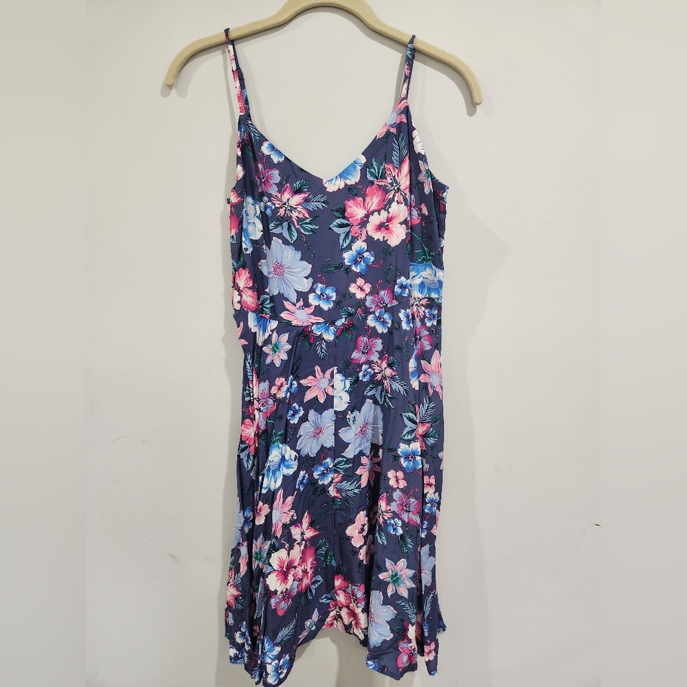 NWT GAP Floral Spaghetti Strap Dress - Pink and Blue